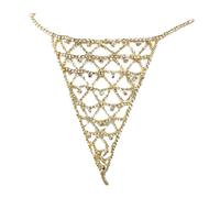 Gold Silver Sexy Body Chains for Layered for Bikini For Bra Waist ChainAdjustable For Rhinestone For Fringe Summer Women Jewelry Beach for Prom Nightclubs Lingerie Chain Accessories (Model 3)