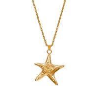 Gold Silver Starfish Necklace for Women Dainty Swirl Summer Beach Ocean Pendant Necklace Stainless Steel Aesthetic Starfish Charm Necklace Trendy Summer Star Jewelry, 2XL, Alloy Steel, No Gemstone