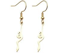 Gold & Silver Tone Snake Outline Hook Earrings, Stainless Steel Gothic Serpent Dangle Earrings Gift for Women, One Size, Stainless Steel, No Gemstone