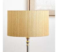 Gold Slubbed Faux Silk Gold Lined Cylinder Shade (Gold, 40cm)