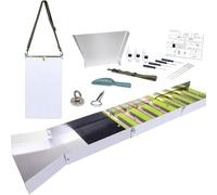 Gold Sluice Box, Folding Aluminum Alloy, Compact 50" Design for Gold Panning and Prospecting, Lightweight and Portable with Miner's Moss for River and Creek Use