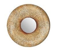 Gold Small Textured Wall Mirror | Faiza