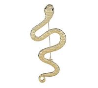 Gold Snake Brooch with Artistic Detailing in Alloy Cartoon Animal Pin Great for Adding a Unique Fashion to Any Coat Luxury Snake Designs
