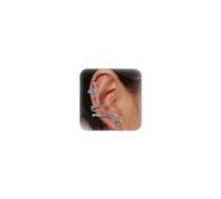 Gold Snake Earrings Vintage Earbone Clip Snake Earrings for Women Snake Ear Cuff Adjustable Ear Clip Wrap Around Earring for Girls, Zinc, No Gemstone