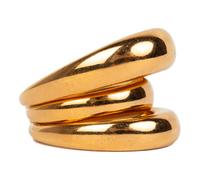 Gold Solar Ring Domed Design - female - Panconesi - Rings - Yellow - M - Accessories M