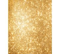 Gold Sparkle - 1 cm Graph Paper Notebook: A luminous grid notebook for structure, balance, and creativity