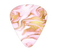 Gold Sparkle Pink,12 Pcs Guitar Pick,3 Different Thickness Plectrums for Acoustic Guitar Bass Ukulele (0.46mm 0.96mm 0.71mm)