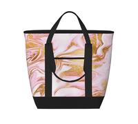Gold Sparkle Pink,Lunch Bags Large Capacity Insulated Tote Bag For Women Men Work Picnic Travel