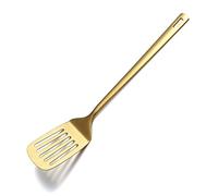Gold Spatulas, Berglander Slotted Turner Titanium Gold Plating, Metal Turner for Cooking, Kitchen Barbecue Spatulas, Dishwasher Safe, Easy to Clean
