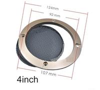 Gold Speaker Grille Net Cover for Car and Home Audio Systems, 2/4/5/6.5/8/10 Inch Metal Wire Mesh with Plastic Frame, Dust Protect(4INCH)