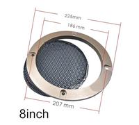 Gold Speaker Grille Net Cover, Plastic Frame with Metal Wire Mesh, Decorative Circle Design, for Car and Home Audio, 2/3/4/5/6.5/8/10 Inch, with Screws