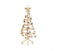 Gold Spiral Jingle Bell Tree 10.4in Festive Decor(Tree (Gold))