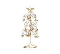 Gold Spiral Jingle Bell Tree for Christmas Desktop Decor