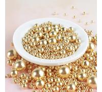 Gold Sprinkles for Cakes Decorating Edible Sugar Candy Pearls Gold Sprinkles for Cupcakes Baking Halloween Christmas Wedding Cookie Cake Topper Decorations