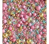 Gold sprinkles luxury chocolate balls pink blue purple lilac princess cakes cupcake edible toppers sprinkle mix blend pearls party decoration baking biscuits cake topper balls pastel FAIRYTALE