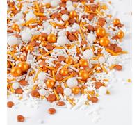 Gold Sprinkles Sujoygar 130g Gold & White Sugar Cake Sprinkles, Edible Cake Decorations, Sugar Rounds, Strands, And Pearls For Cupcakes Topper Cake Decorations On Valentines Themed Love Girl Party
