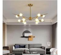 Gold Sputnik Chandelier 12 Lights Metal Ceiling Light Pendant Lighting for Bedroom Study Living Dining Room Kitchen Office Restaurant Staircase-Gold 9t,Hanging Light(12t)
