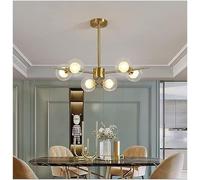 Gold Sputnik Chandelier 12 Lights Metal Ceiling Light Pendant Lighting for Bedroom Study Living Dining Room Kitchen Office Restaurant Staircase-Gold 9t,Hanging Light(6t)