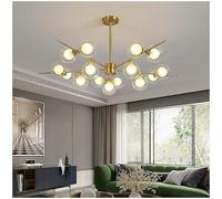Gold Sputnik Chandelier 12 Lights Metal Ceiling Light Pendant Lighting for Bedroom Study Living Dining Room Kitchen Office Restaurant Staircase-Gold 9t,Hanging Light(15t)