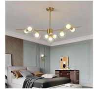 Gold Sputnik Chandelier 12 Lights Metal Ceiling Light Pendant Lighting for Bedroom Study Living Dining Room Kitchen Office Restaurant Staircase-Gold 9t,Hanging Light(9t)