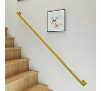 Gold Square Handrails for Stairs, 1/2/3/4/5/6m Wall Mounted Staircase Railing Indoor Outdoor Safety Grab Bar Metal Industrial Banister for Loft Corridor Steps (Size : 7ft/210cm)