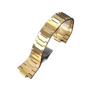 Gold Stainless Steel Bracelet Compatible With Tissot PRX T137 T137407A T137410A Integrated Deployment Clasp Men Women Watch Band
