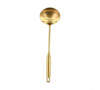 Gold Stainless Steel Cooking Utensil Set | Lasting Kitchen Tools with Hanging Hole for Easy Storage | Non-Stick Friendly Spatula and Spoon for HOMEs Dining | Gold(#2)