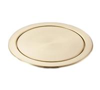 Gold Stainless Steel Embedded Rubbish Bin Lid Odour Inhibiting Kitchen Waste Bin with Integrated Swing Flap Perfect for Kitchen Bathroom Dining Areas & Public Spaces