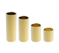 (Gold) Stainless Steel Guitar Sliders Finger Sleeve 1 Set