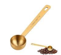 Gold Stainless Steel Measuring Spoon 5ml, Long Handle Coffee Scoop for Protein Powder, Collagen, Tea & Espresso, Precision Kitchen Scoop for Dry Ingredients & Supplements