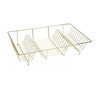 Gold Stainless Steel Wire Dish Drainer Rack for Kitchen Countertop