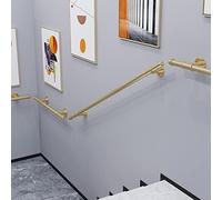 Gold Stair il - Complete Kit for Wall-Mounted Stair Railing Suitable for Lofts Steps and Bars - 1FT to 20FT (Size: 350cm) - Durable and Stylish Safety Solution