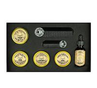 Gold Standard Moustache Kit for Men Wax Comb & Balm by Death Grip | 4 One Ounce Moustache Wax, 2 Combs, 1 Night Fury Mustache Wax Remover Oil