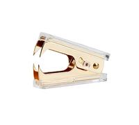 Gold Staples Remover 1 Pack Clear Acrylic Body Steel Jaws Staple Puller Removal Tool for Dress Up Home Office School Desk Accessories Gift (1 Pack, Gold)