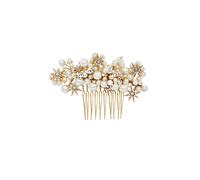 Gold Star And Pearl Hair Comb Jon Richard Gold One Size
