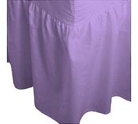 Gold Star Bedding Plain Dyed Poly Cotton Easy Care Valance Fitted Sheet (Lilac, Double)