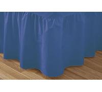 Gold Star Bedding Plain Dyed Poly Cotton Easy Care Valance Fitted Sheet (Mid Blue, King)
