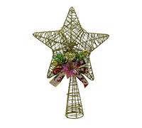 Gold Star Christmas Tree Topper (Xmas Decoration Angel Traditional Festive)