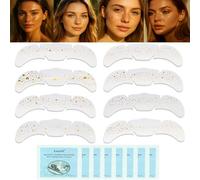 Gold Star Face Temporary Tattoos - 8 Sheets Metallic Freckle Stickers for Nose and Cheek Festival Glitter Tattoo for Women and Girls, Easy to Apply Remove Includes Remover Wipes (Golden)