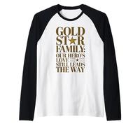 Gold Star Family Military Our Heroes Tribute Raglan Baseball Tee