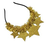 Gold Star Headband Sparkly Tinsel Star Headpiece Sequin Headband for New Year Holiday Birthday Party Gold