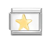 Gold Star Links Italian fits all classic 9mm Italian style Bracelets UK stock