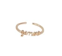 Gold Star Sign Ring - Gemini (21st May - 21st June) - Zodiac Constellation Horoscope Celestial Astrology Jewellery - Women Men Gift