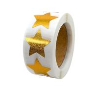 Gold Star Stickers - 500 Count Self-Adhesive Glitter, Teacher Reward Stickers for Classroom, Shiny Star Decals | for School Students Kids Stationery Cup Book Decoration