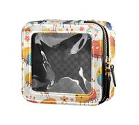 Gold Star Waterproof Clear Small Makeup Bag for Purse Zipper Skincare Pouches Cosmetic Case for Women, Funny Ant Painted, One Size