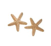 Gold Starfish Stud Earrings Big Sea Star Earrings for Beach Holiday Women Seafish Ear Jewelry Summer Earrings for Women Teens, adjustable, Zinc, No Gemstone