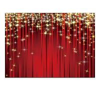 Gold Starry Red Photo Banner Glitter Golden Star Stripes Photography Sparkle Red Carpet Curtain Backdrop Supplies Christmas Hollywood VIP Indian Birthday Party Decoration Background 9x6 FT