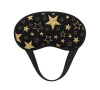 Gold Stars On Black Background, Full Eye Covers Light Blocking Eye Masks Blackout Sleep Eye Muffs
