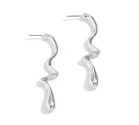 Gold Statement Earrings Drip for Women, Irregular Gold Chunky Earrings for Women Trendy Liquid Metal Mismatched Earrings Unique Jewelry for Women Birthday for Her Sister, Metal, alloy