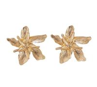 Gold Statement Earrings for Women Girls Exaggerated Geometric Earrings Irregular Punk Stylish Large Gold Drop Dangle Earrings Sectored Twisted Rectangle Leaf Flower Chunky Earrings Jewelry